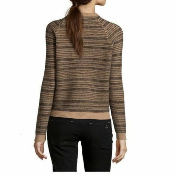 Hayden Caramel & Ivory Knit Cashmere $325 - Picture 4 of 7
